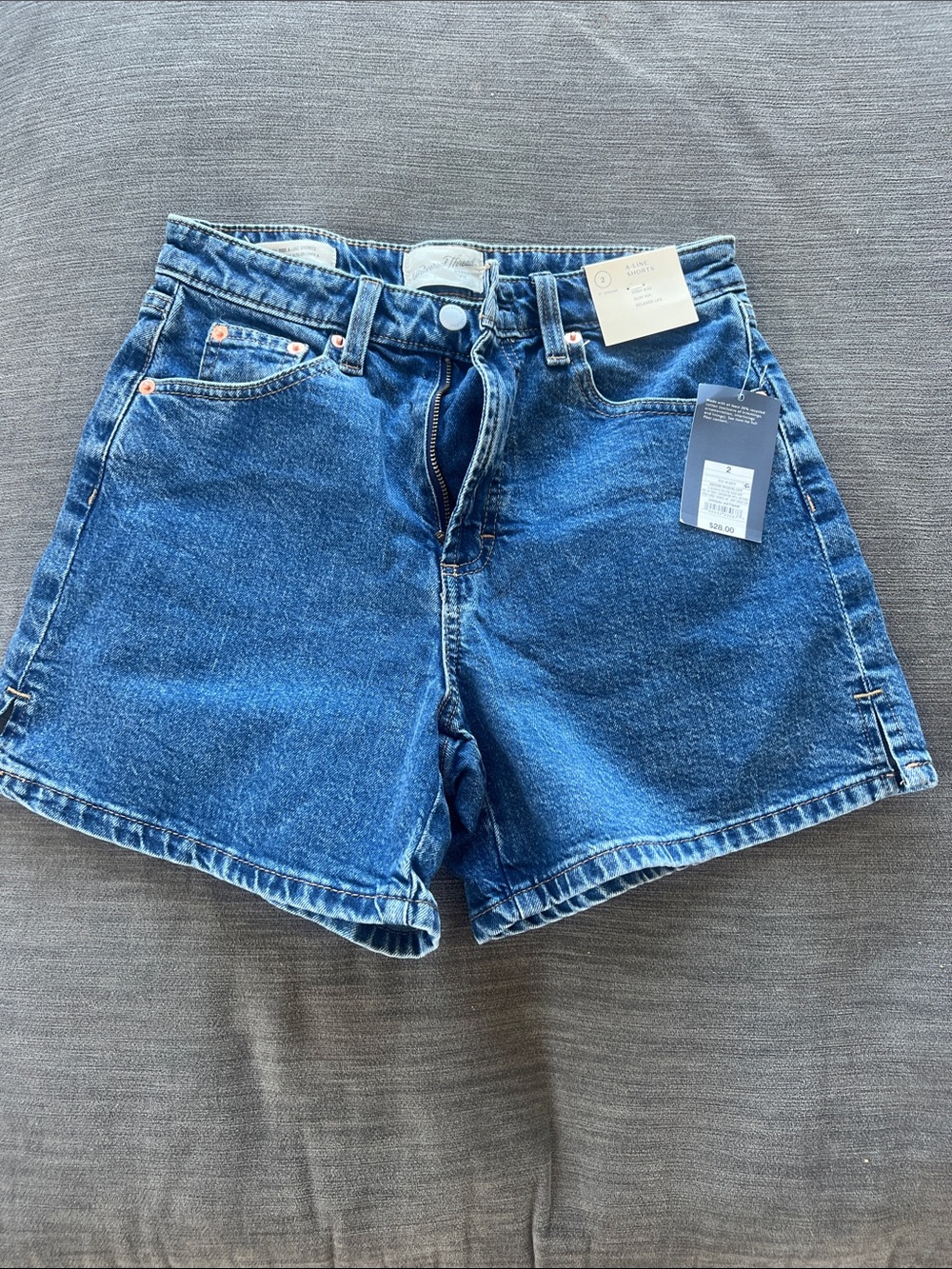 Universal Thread Dark Blue High-Rise Denim Shorts